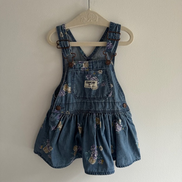 OshKosh B'gosh Other - Oshkosh B’gash Floral Overall Dress | Size 12 Month